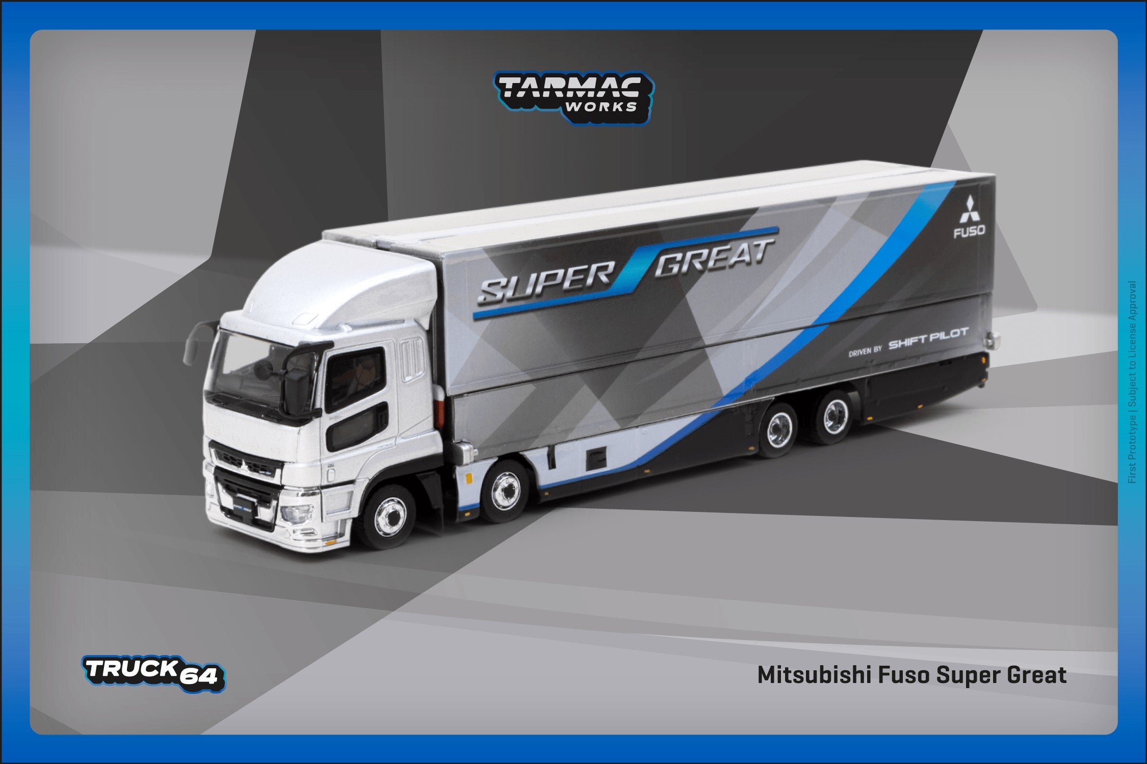 Tarmac Works - Mitsubishi Fuso Super Great Truck, white/blue/grey 