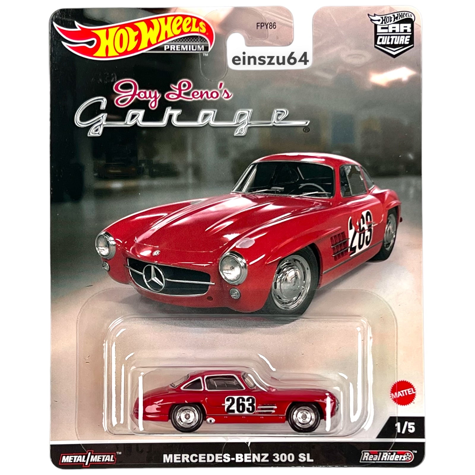 Hot Wheels 2022 Jay Leno s Garage Mercedes Benz 300 SL HCK07 1 64