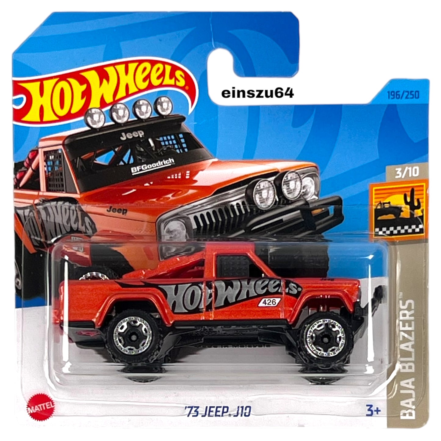 Hot Wheels 2023 - ´73 Jeep J10 - Baja Blazers - 3/10 - HKG61 - 196/250 - 1:64