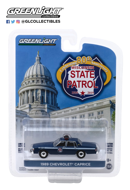 Greenlight - 1989 Chevrolet Caprice - Wisconsin State Patrol - 28000-D - 1:64