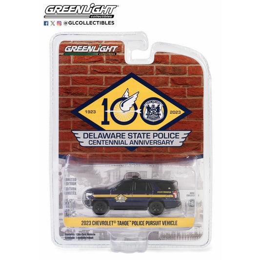 Greenlight - 2023 Chevrolet Tahoe Police - 100 Years Delaware Police - 28140-F