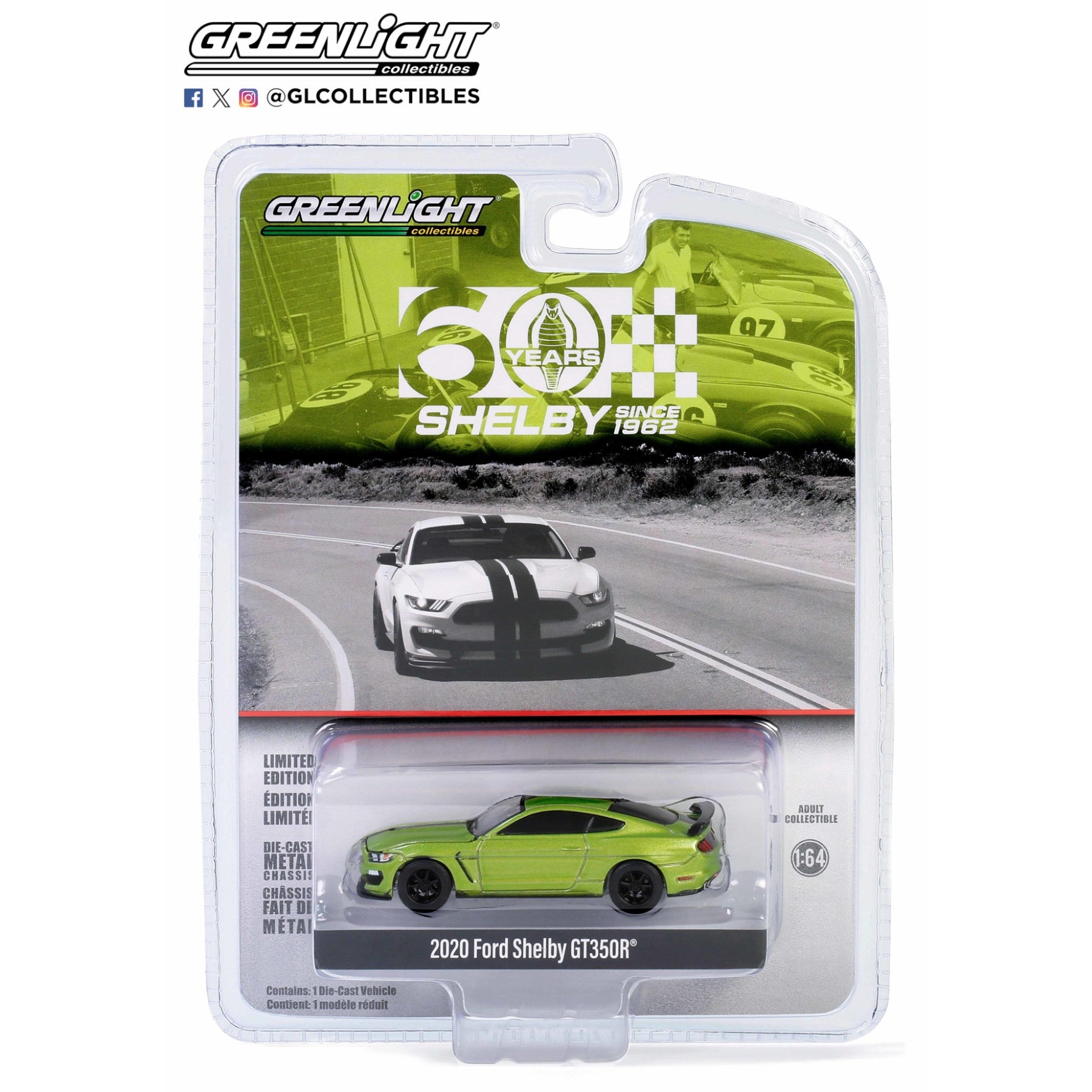 Greenlight - Pre-Order - 2020 Ford Shelby GT350R - 60 Years of Shelby - 28140-E