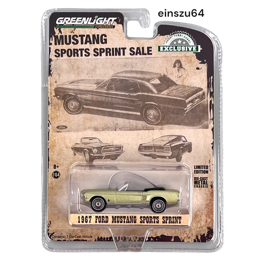 Greenlight - 1967 Ford Mustang Sport Sprint - Hobby Exclusive - 30215 - 1:64