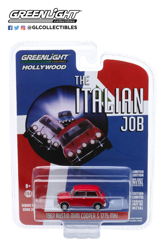 Greenlight - 1967 Austin Mini Cooper S rot - Italian Job - 44880-B - Hollywood 28 - 1:64