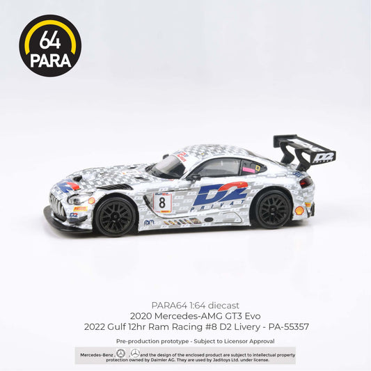 Para64 - Mercedes-AMG GT3 Evo 2022 Gulf 12hr Ram Racing #8 D2 Livery - PA-55357 (LHD)