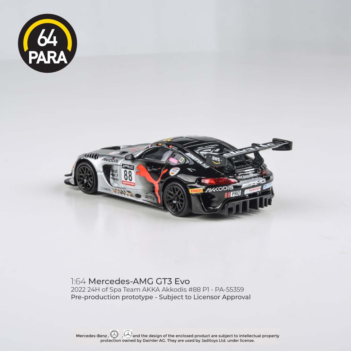 Para64 - Mercedes-AMG GT3 Evo 2022 24H Spa P1 Akkodis ASP #88 - PA-55359 (LHD)