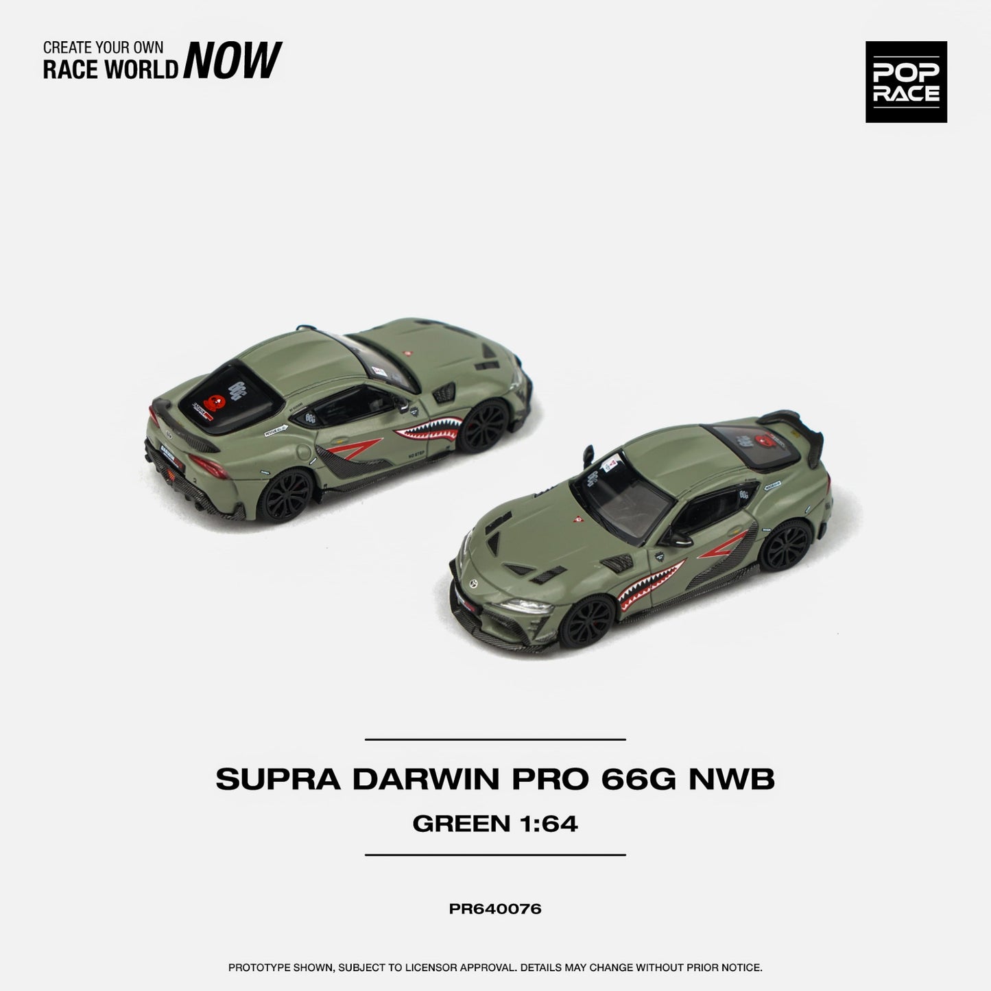 Pop Race -  Darwin Pro 66G NWB Supra A90, green - PR640076 - 1:64