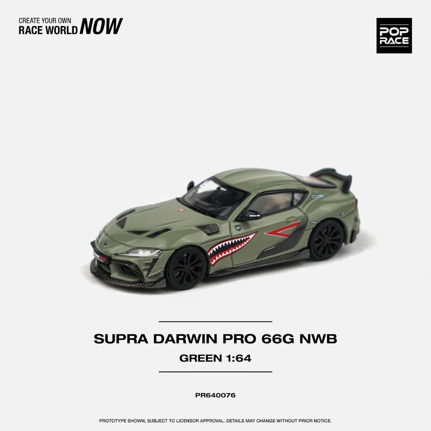 Pop Race -  Darwin Pro 66G NWB Supra A90, green - PR640076 - 1:64