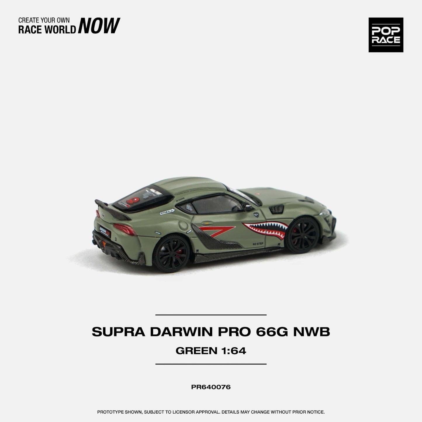 Pop Race -  Darwin Pro 66G NWB Supra A90, green - PR640076 - 1:64