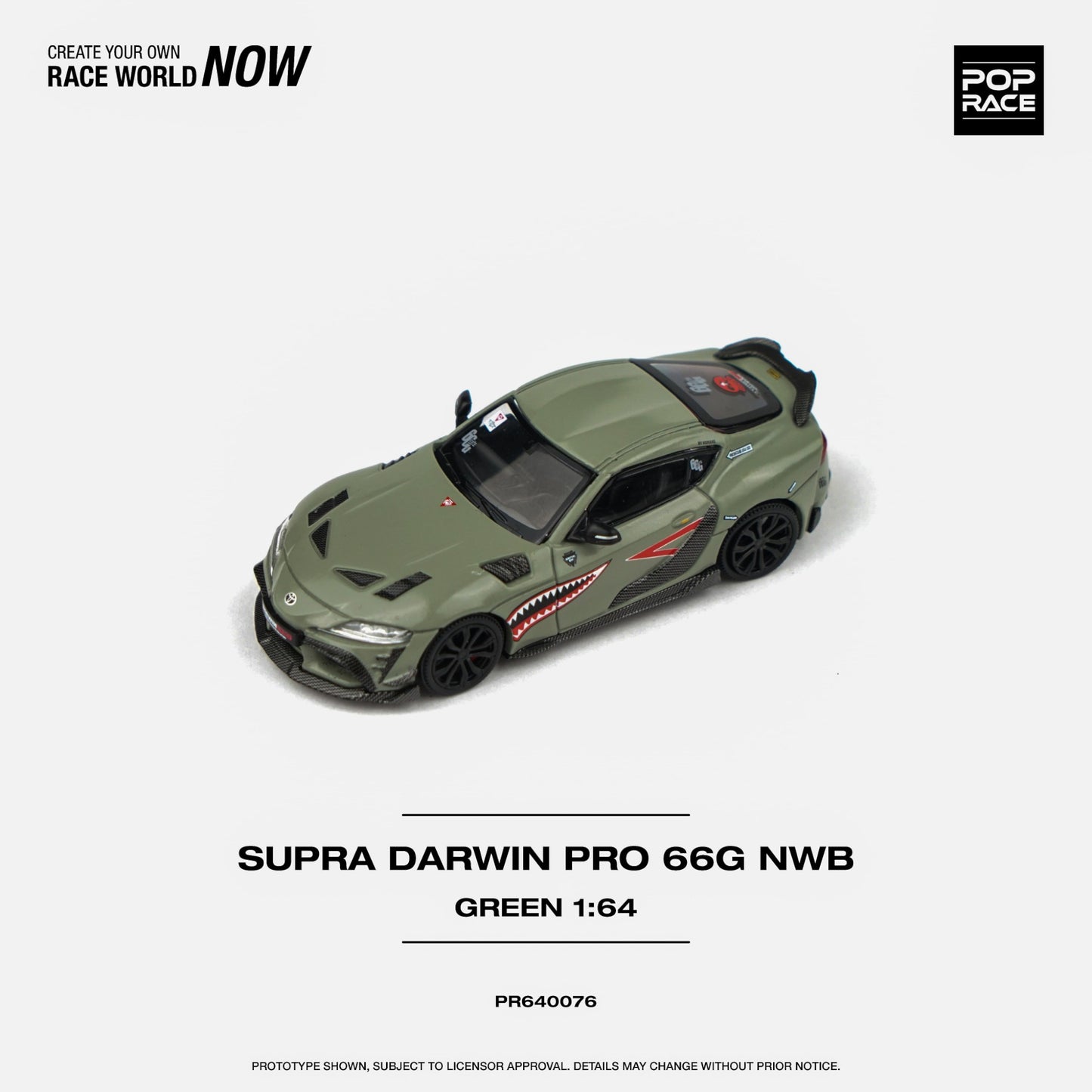 Pop Race -  Darwin Pro 66G NWB Supra A90, green - PR640076 - 1:64