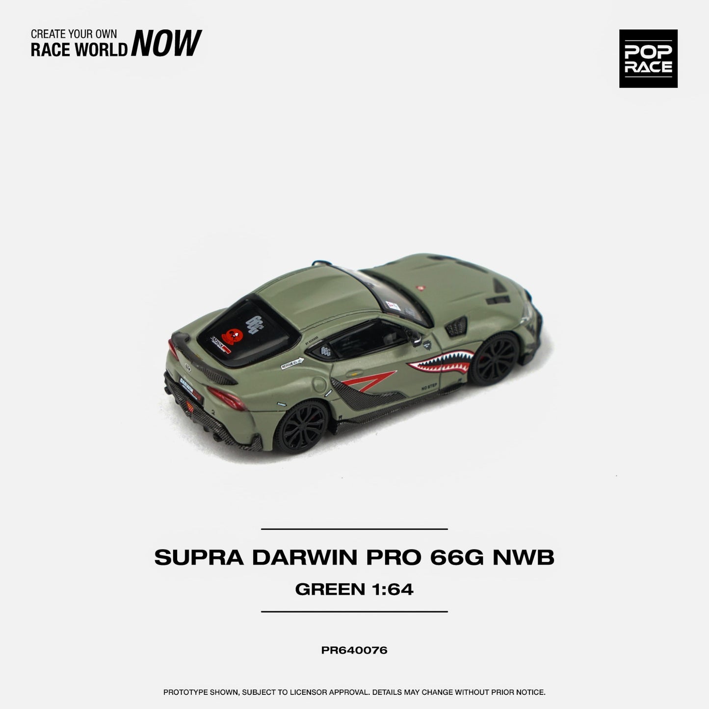 Pop Race -  Darwin Pro 66G NWB Supra A90, green - PR640076 - 1:64