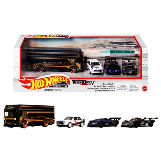 Hot Wheels 2023 - Diorama - Audi, Mercedes, Lamborghini + Truck - HKC15 - GMH39-979N - 1:64