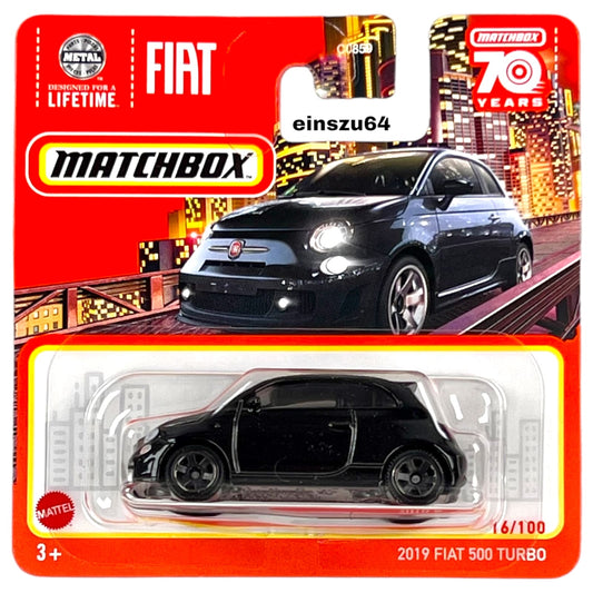 Matchbox 2023 - 2019 Fiat 500 Turbo - HLD05 - 16/100 - 1:64