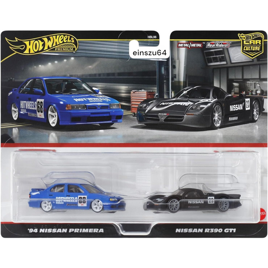 Hot Wheels 2024 - 2-Pack - ´94 Nissan Primera - Nissan R390 GT1 - HRR74