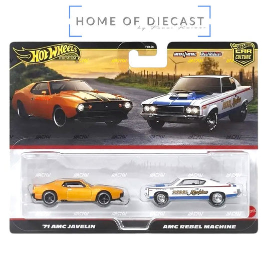 Hot Wheels 2025 - Pre-Order - 2-Pack - '71 AMC Javelin - AMC Rebel Machine