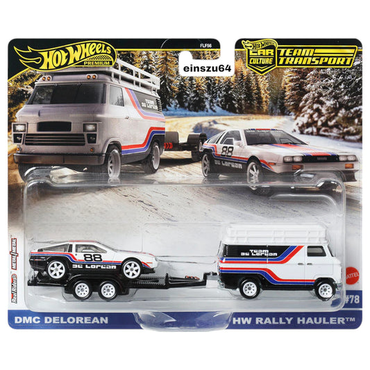 Hot Wheels 2025 - Pre-Order - Team Transport - DMC DeLorean / Rally Hauler - #78 - JBM35