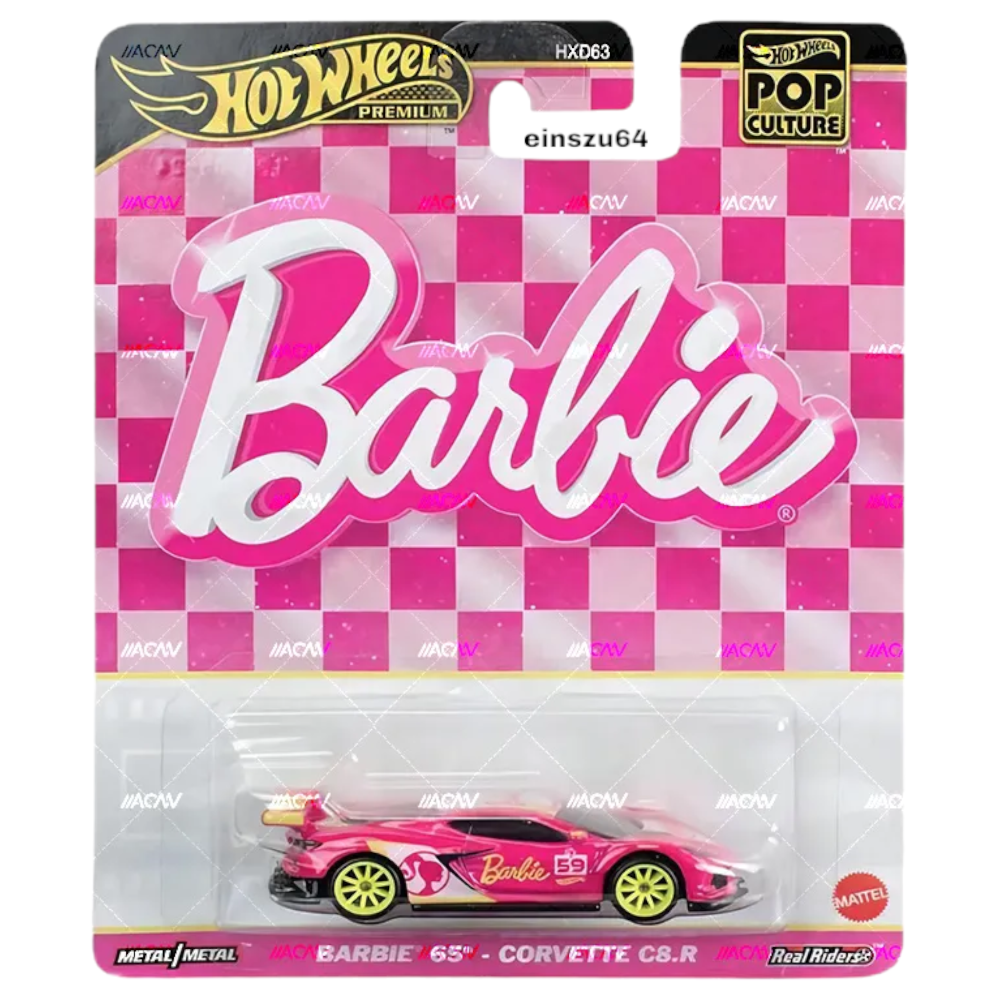 Hot Wheels 2024 - Pre-Order - Pop-Culture - Barbie 65th Corvette C8.R - HVJ51