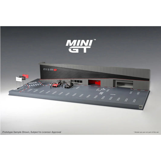 Mini GT - Pre-Order - Diorama NISSAN NISMO AC34 + NISMO Technician Team AC35 Figurenset