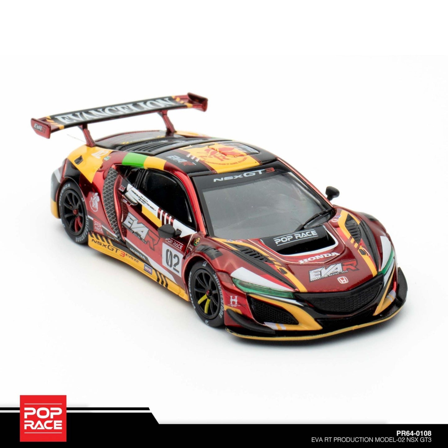 Pop Race - Honda NSX GT3 Evo22 Eva RT Production Model-2 - PR640108 - 1:64