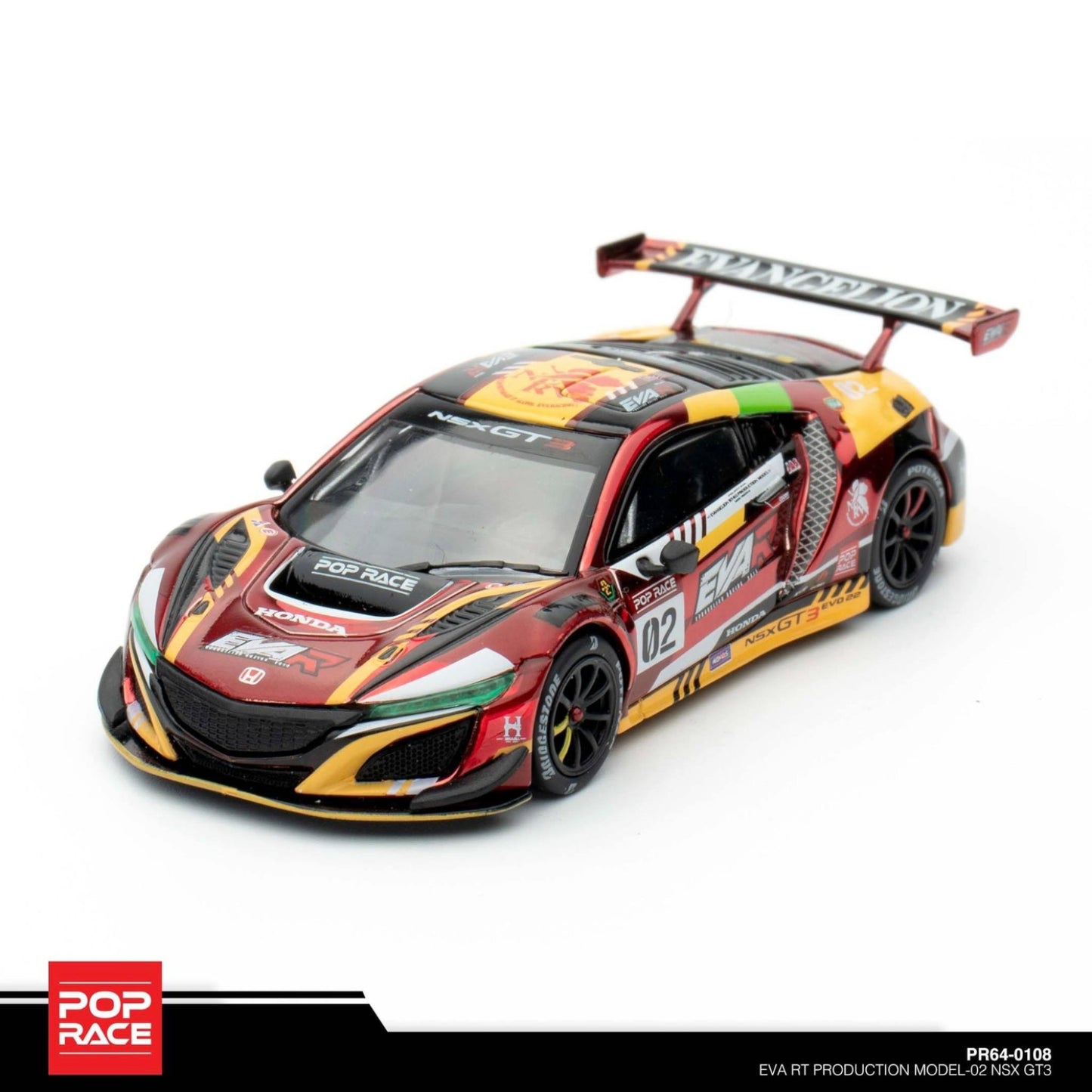 Pop Race - Honda NSX GT3 Evo22 Eva RT Production Model-2 - PR640108 - 1:64