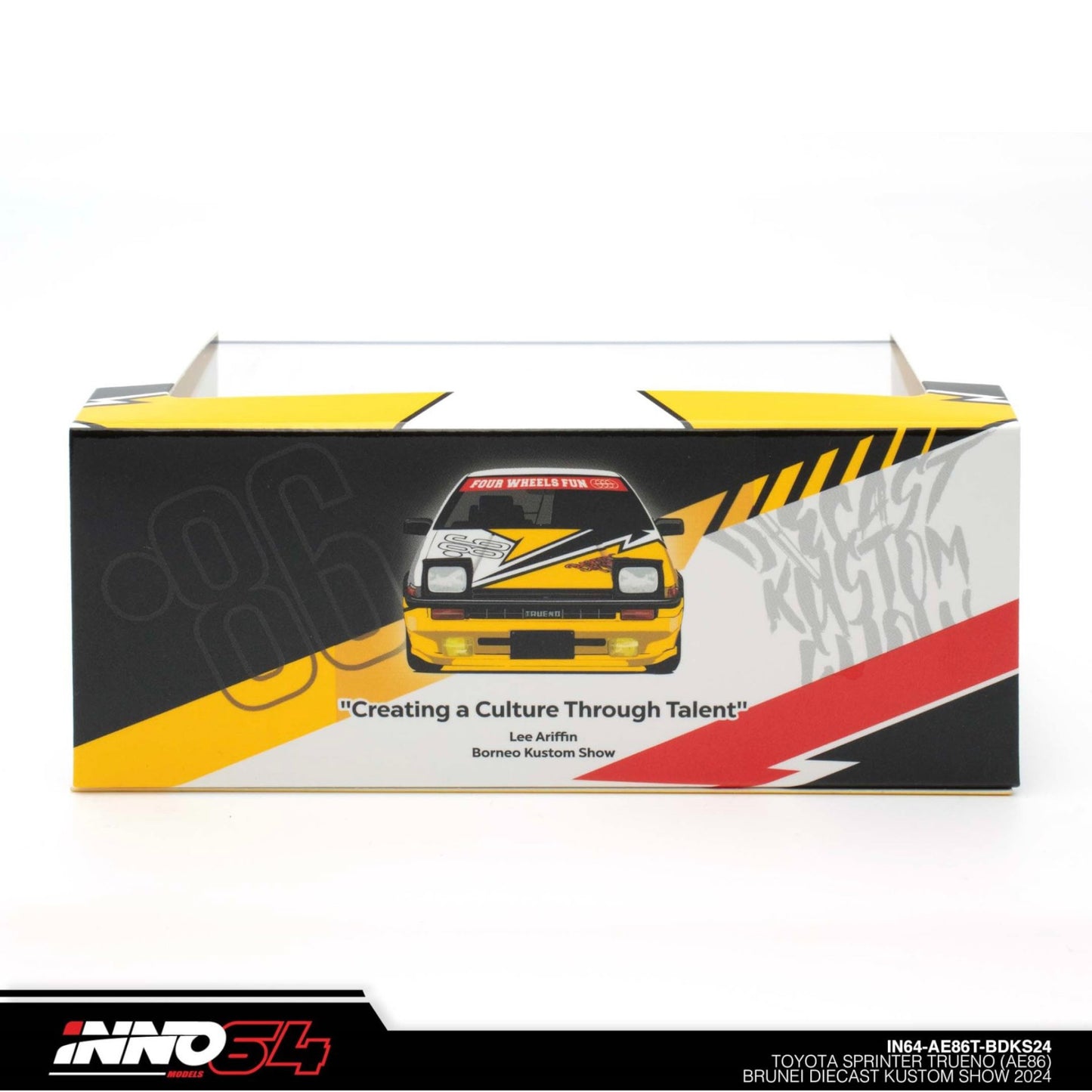 INNO64 - Pre-Order - Toyota Sprinter Trueno AE86 *Brunei Diecast Kustom Show 2024* - IN64-AE86T-BD