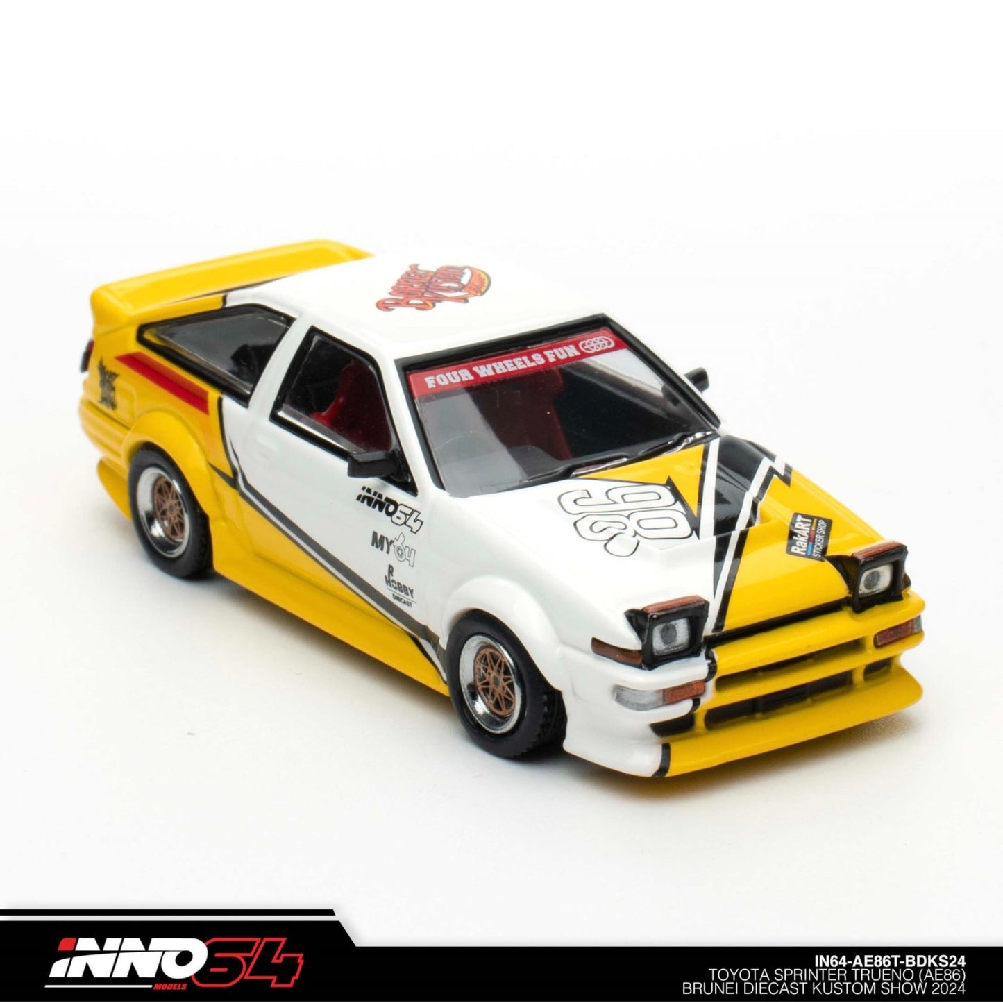 INNO64 - Pre-Order - Toyota Sprinter Trueno AE86 *Brunei Diecast Kustom Show 2024* - IN64-AE86T-BD