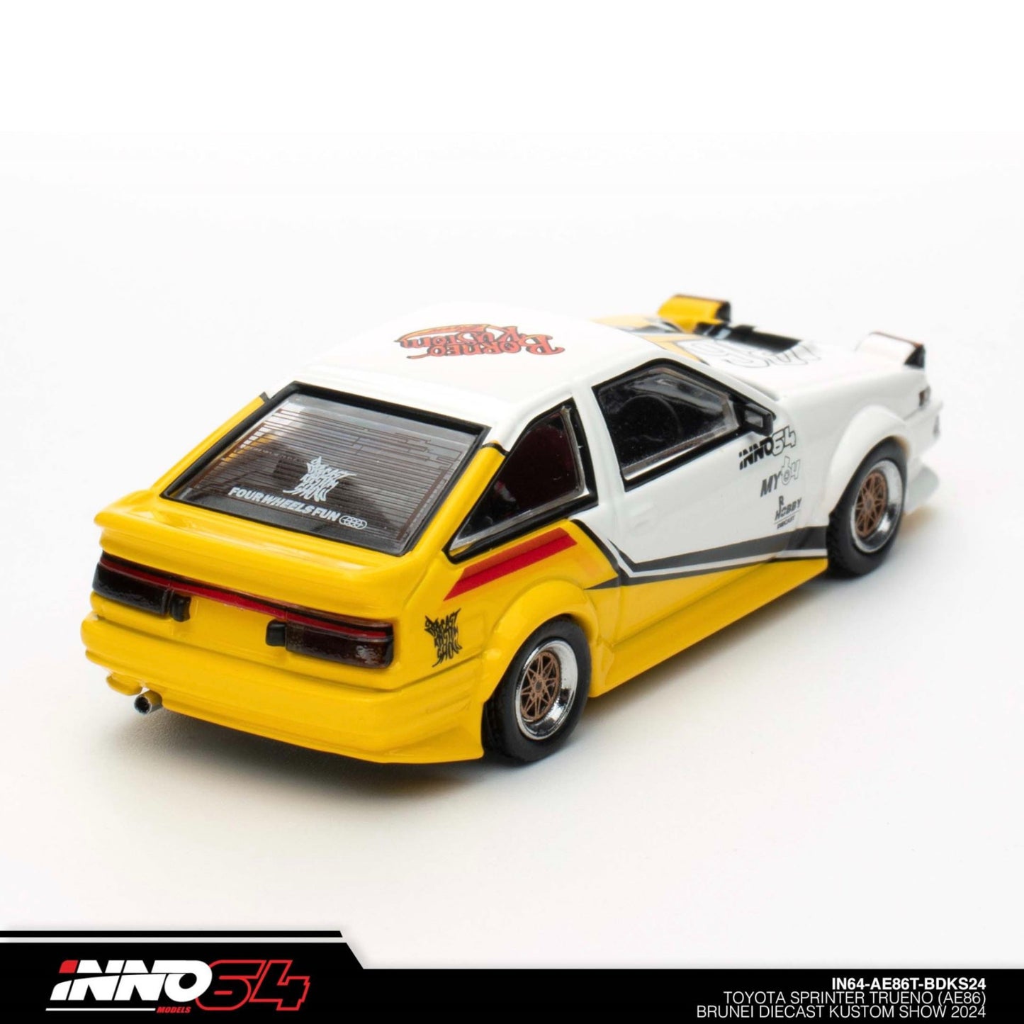 INNO64 - Pre-Order - Toyota Sprinter Trueno AE86 *Brunei Diecast Kustom Show 2024* - IN64-AE86T-BD