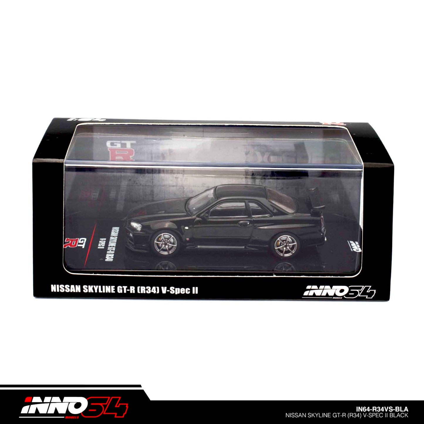 INNO64 - Nissan Skyline GT-R (R34) V-Spec II, black - 1:64 - IN64-R34-VSBLA