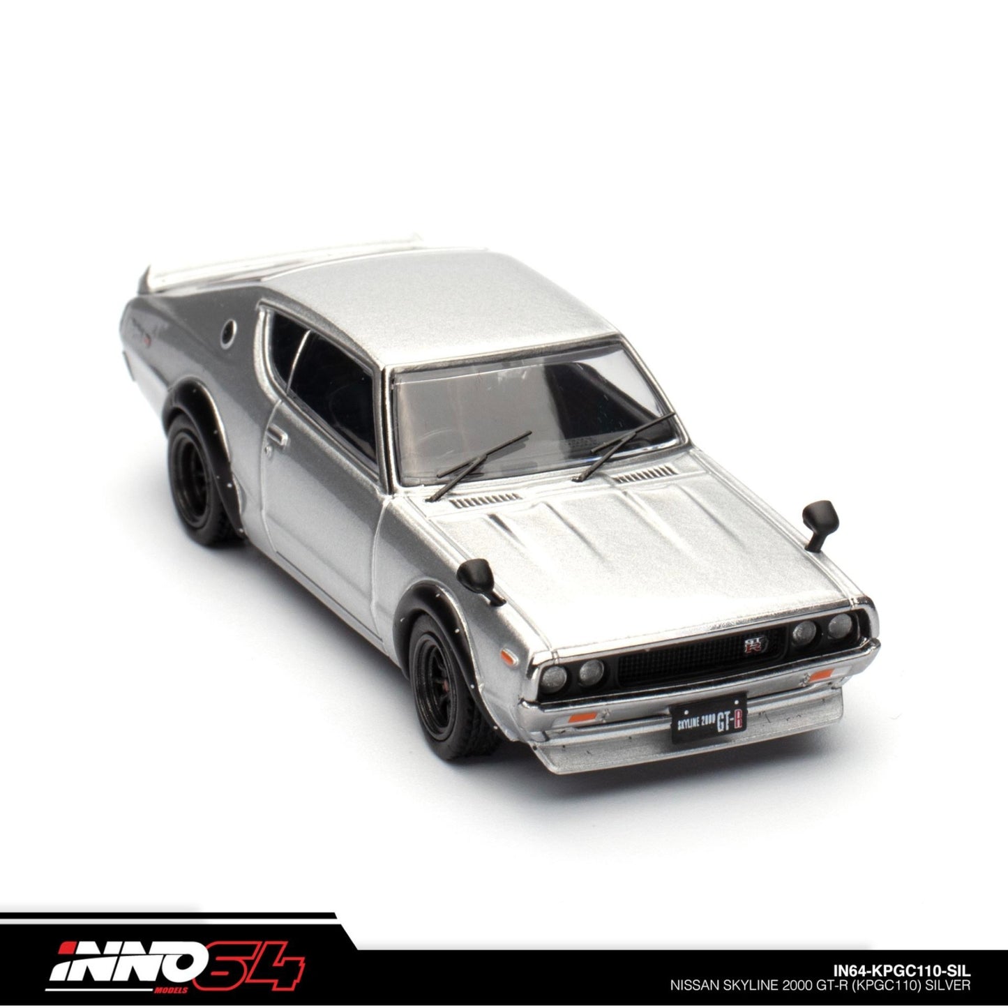 INNO64 - Nissan Skyline 2000 GT-R (KPGC110), silver - 1:64 - IN64-KPGC110-SIL