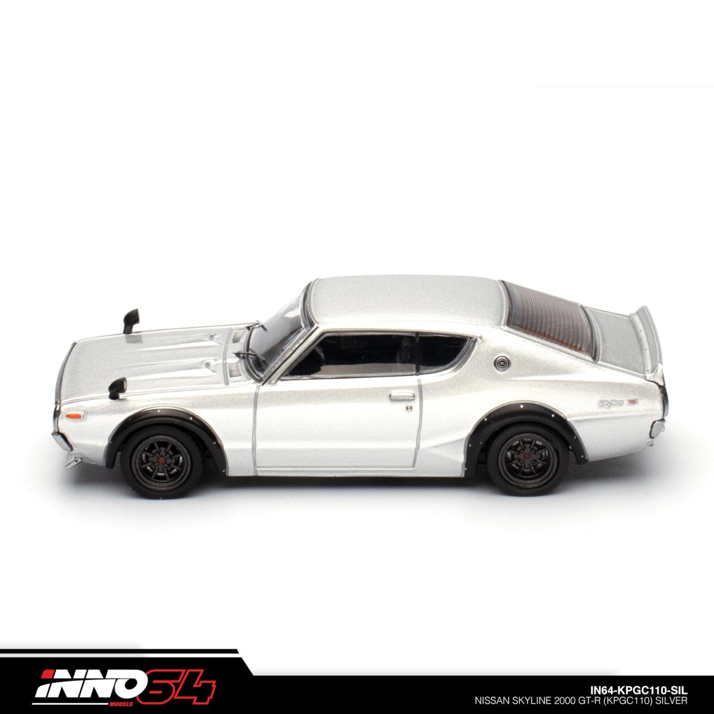 INNO64 - Nissan Skyline 2000 GT-R (KPGC110), silver - 1:64 - IN64-KPGC110-SIL