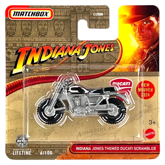 Matchbox 2024 - Indiana Jones Themed Ducati Scrambler - HVN38 - 6/100