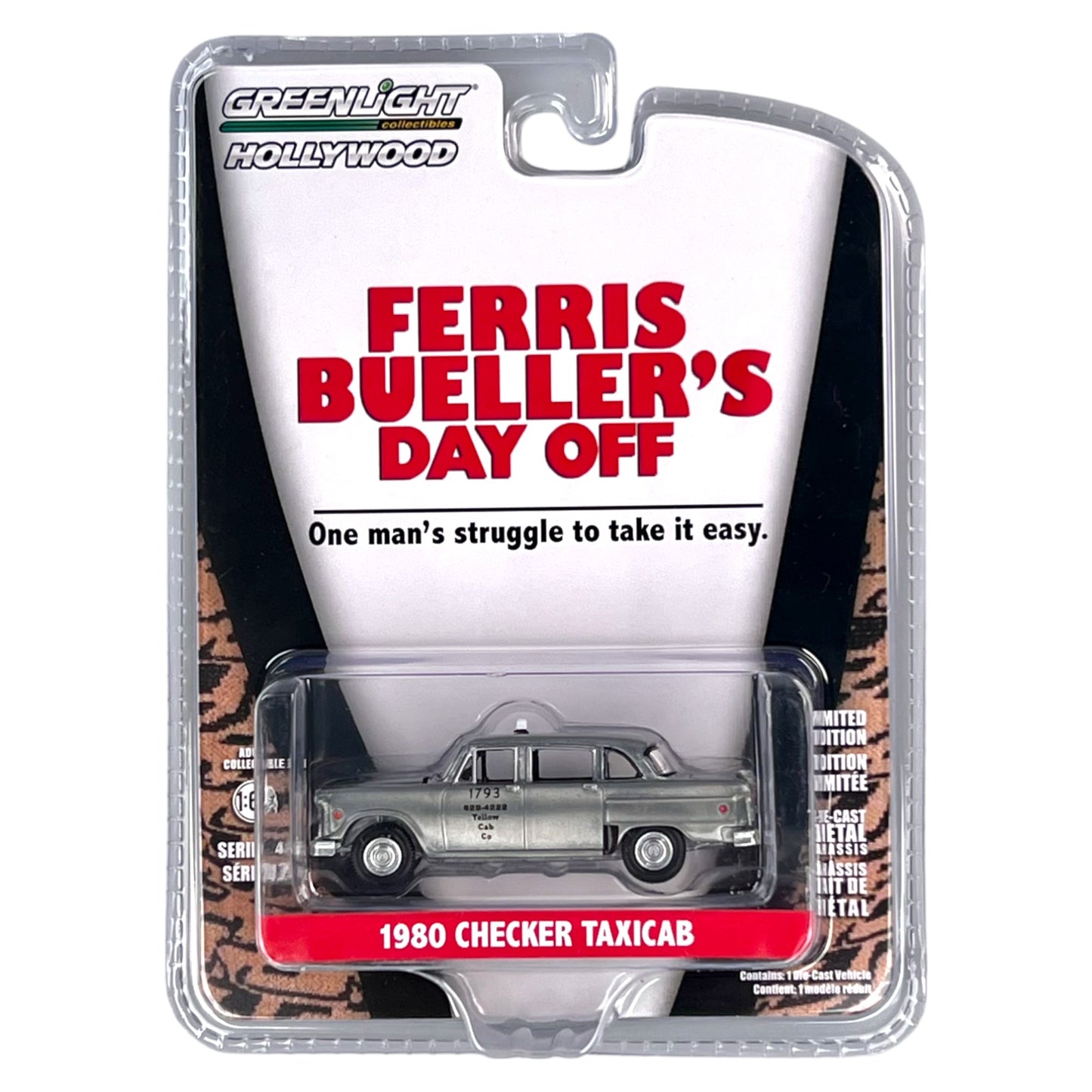 Greenlight - 1980 Checker Taxicab - Ferris Bueller´s Day Off - 62030-C - Hollywood 42- Chase Car