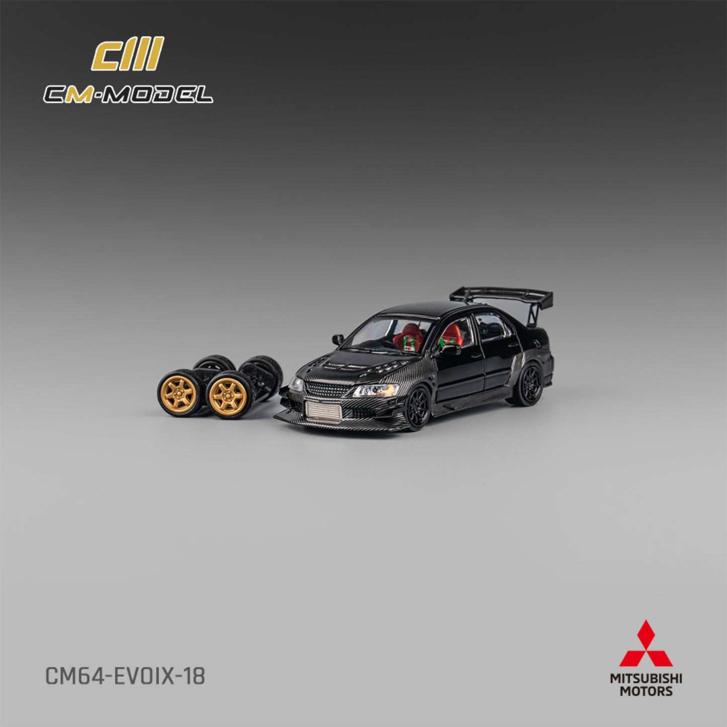 CM Model - Pre-Order - Mitsubishi Lancer Evo ix Carbon - CM64-EVOIX-18 - 1:64