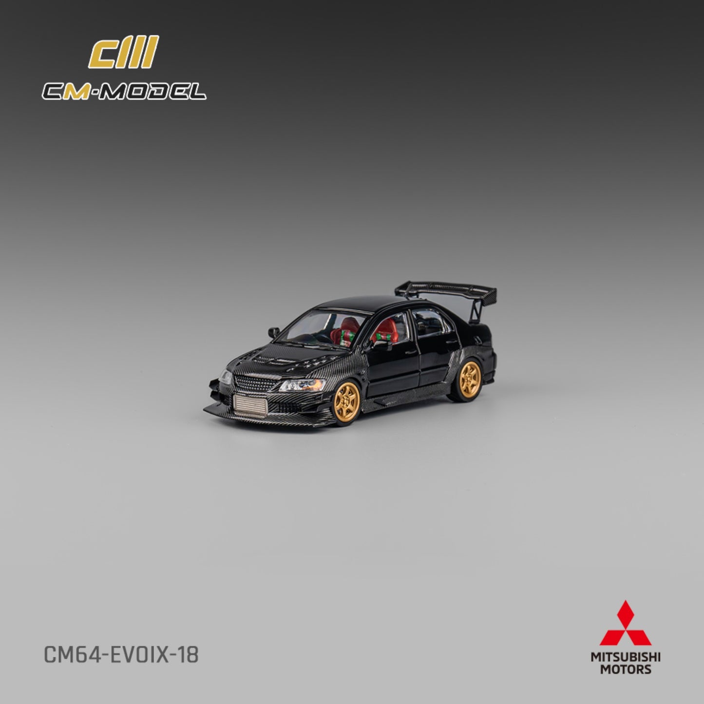 CM Model - Pre-Order - Mitsubishi Lancer Evo ix Carbon - CM64-EVOIX-18 - 1:64