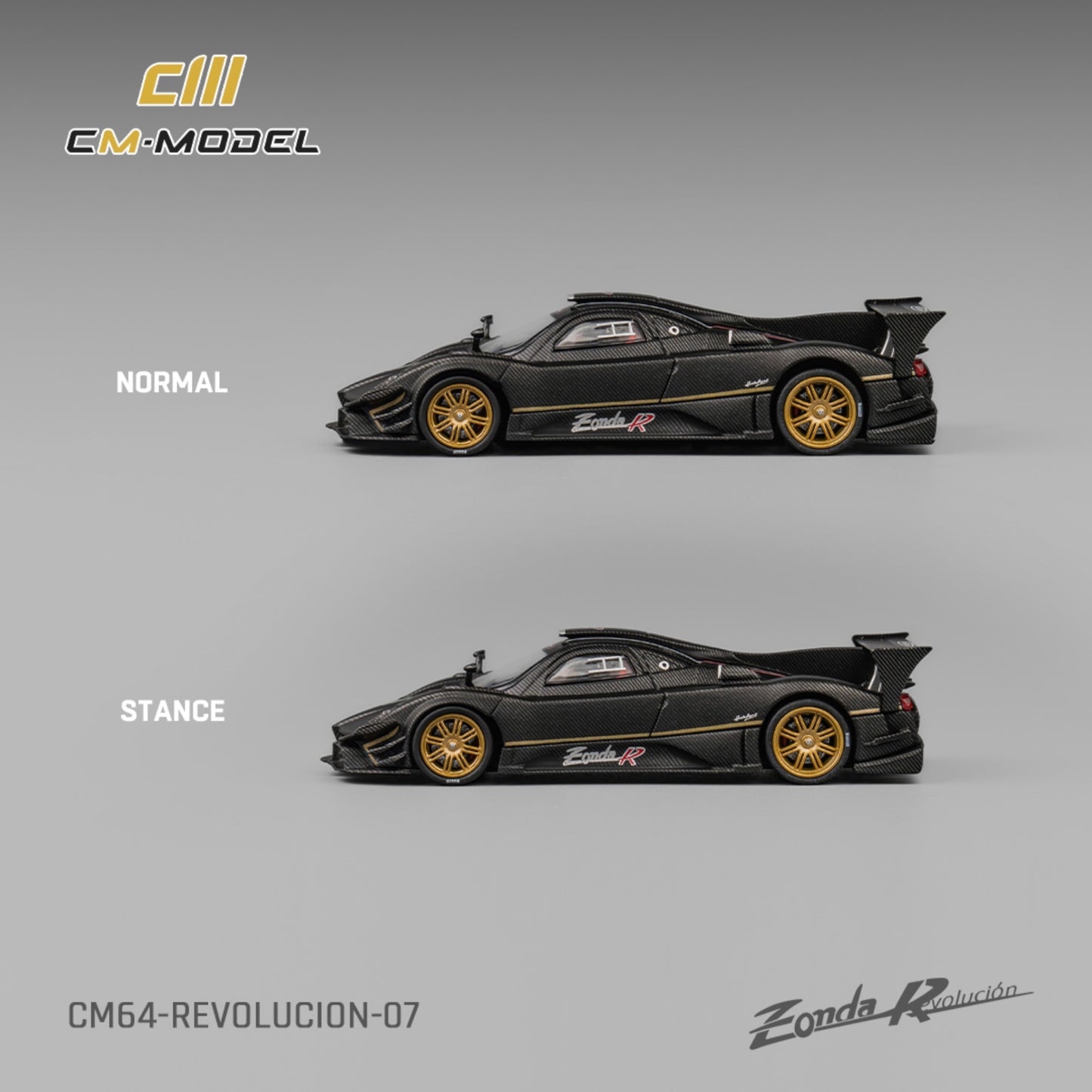 CM Model - Pre-Order - Pagani Zonda Revolucion Drycarbon - CM64-Revolucion-07 - 1:64