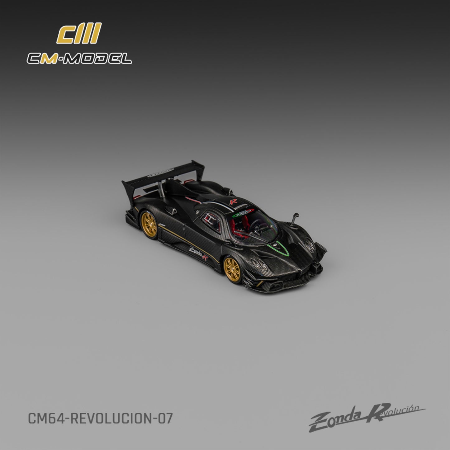 CM Model - Pre-Order - Pagani Zonda Revolucion Drycarbon - CM64-Revolucion-07 - 1:64