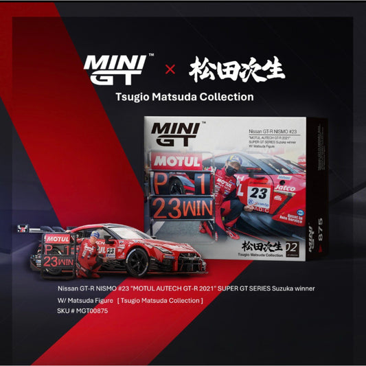 MINI GT X Matsuda - Pre-Order - Nissan GT-R NISMO #23 "MOTUL AUTECH GT-R 2021" - MGT00875 (LHD)