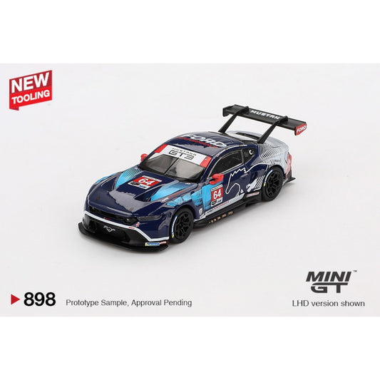 Mini GT - Pre-Order - Ford Mustang GT3 #64 Ford Multimatic Motorsports 2024 IMSA Daytona 24 Hrs - MGT00898 (LHD)