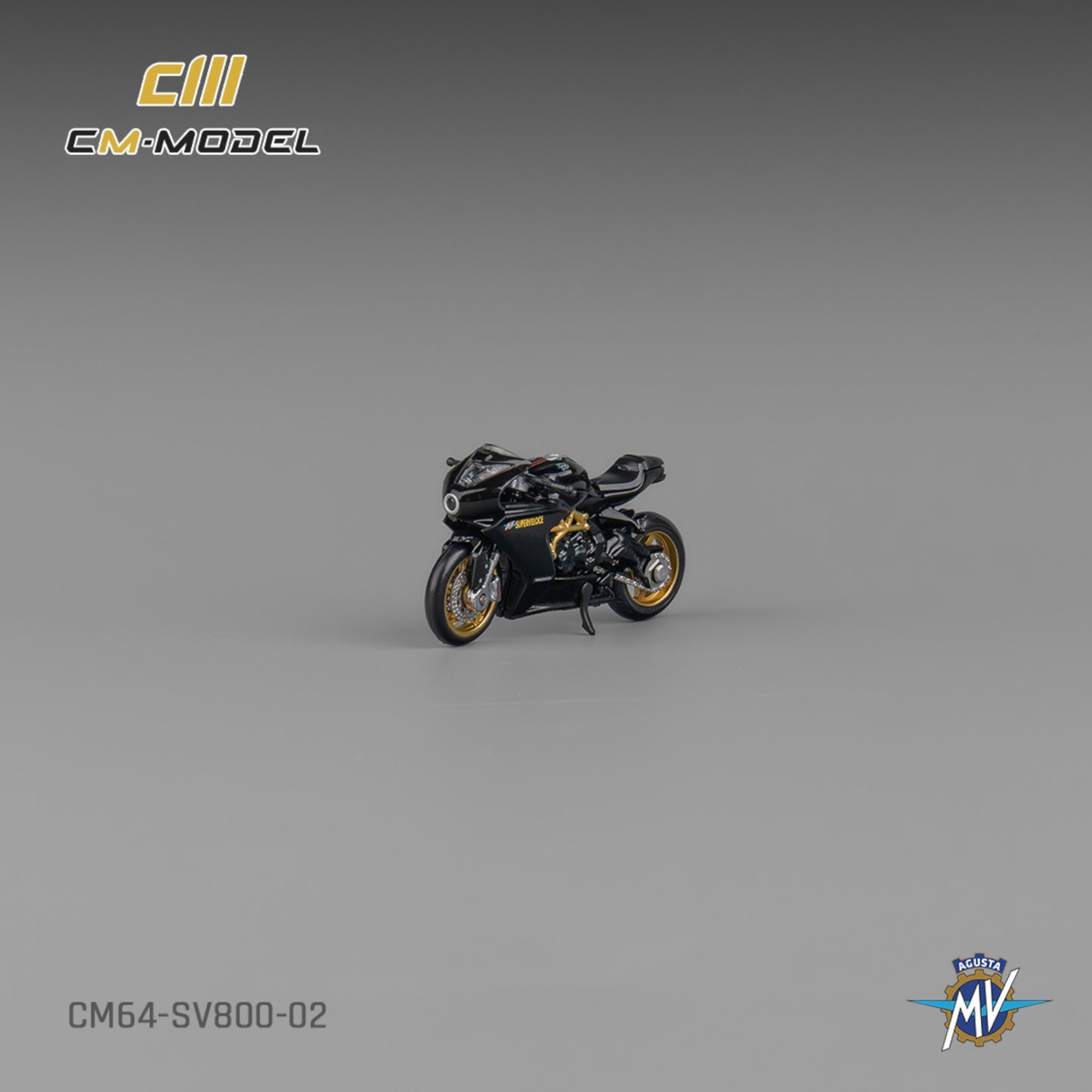 CM Model - Pre-Order - MV Agusta SV800 - black with Showgirl - CM64-SV800-02 - 1:64