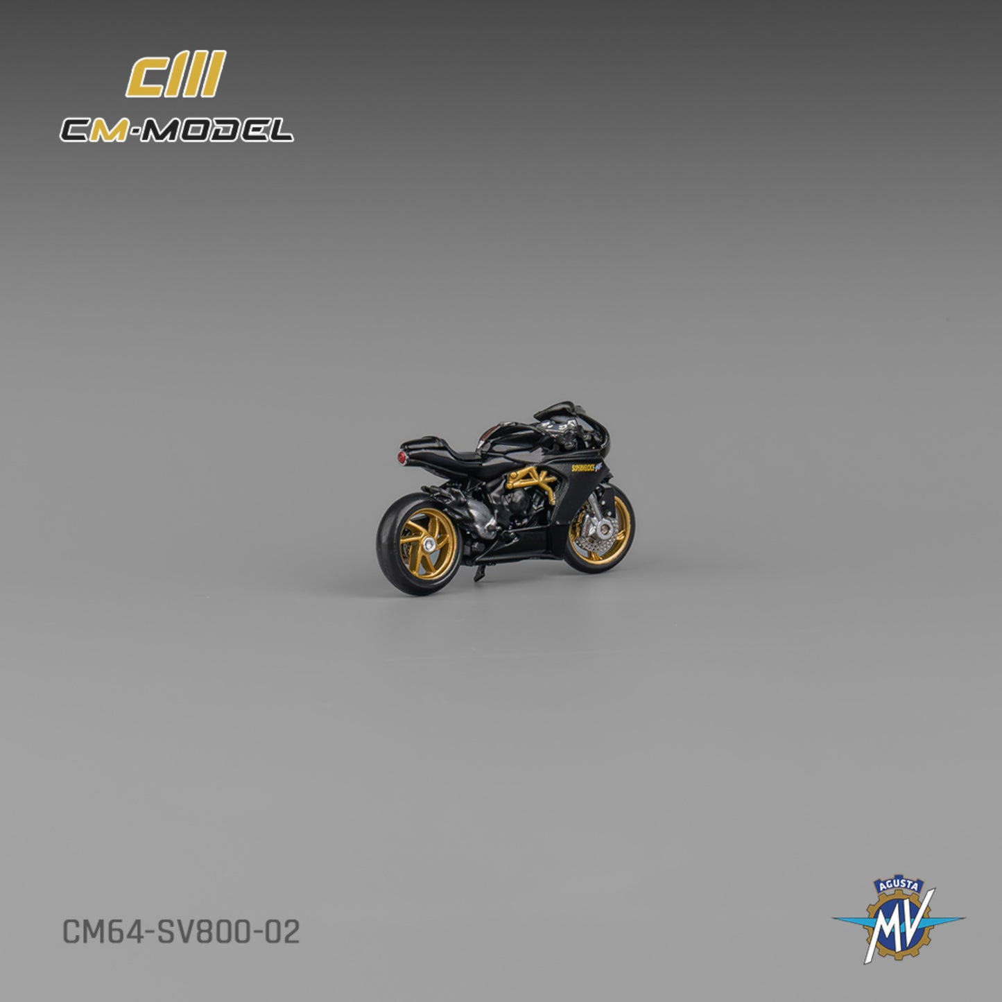 CM Model - Pre-Order - MV Agusta SV800 - black with Showgirl - CM64-SV800-02 - 1:64