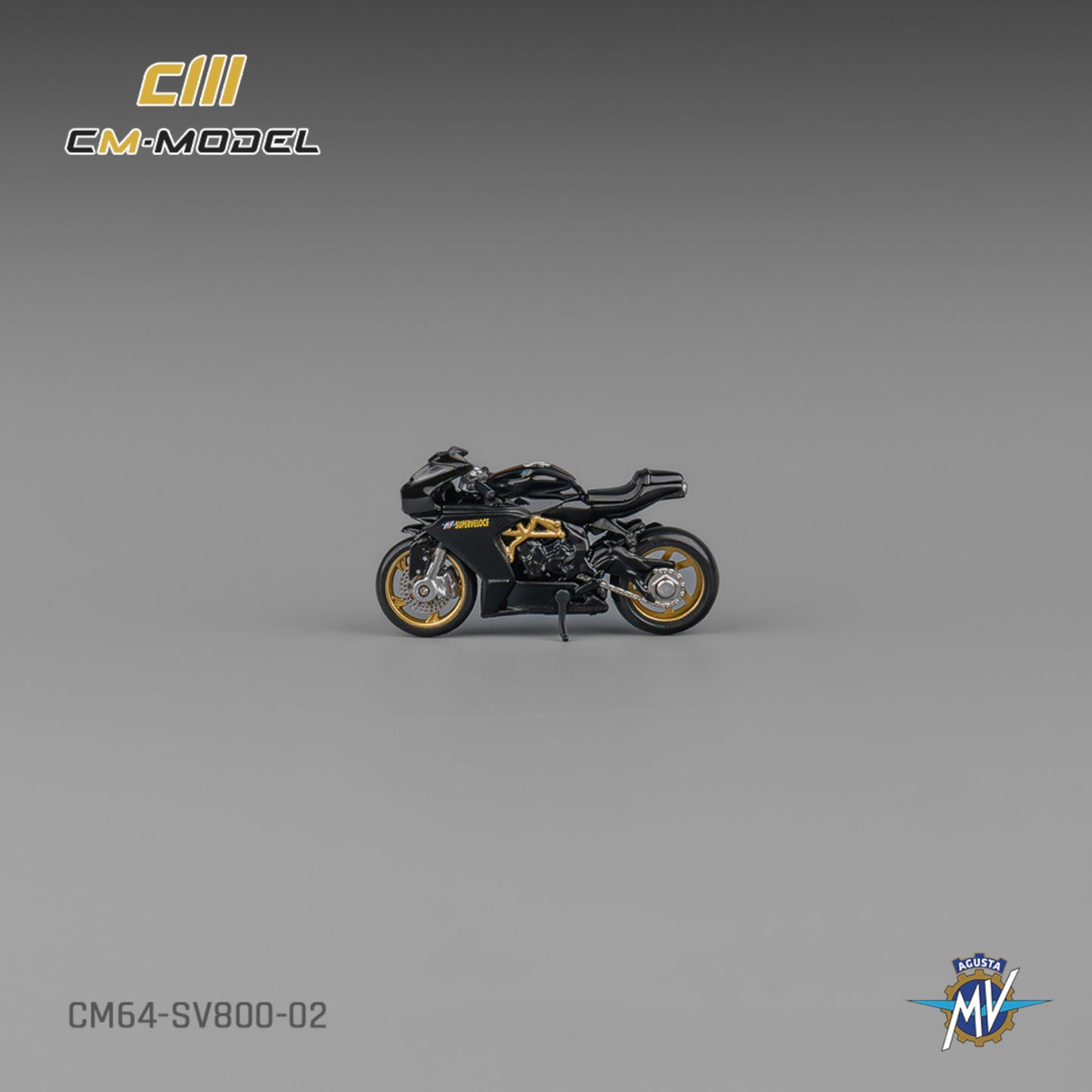 CM Model - Pre-Order - MV Agusta SV800 - black with Showgirl - CM64-SV800-02 - 1:64