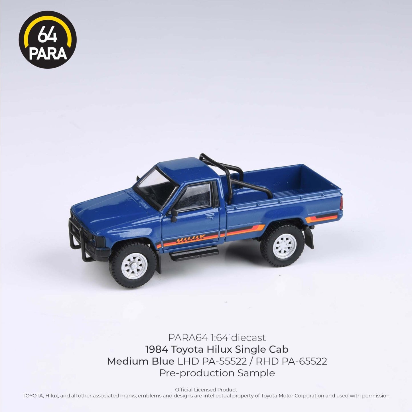 PARA64 - 1984 Toyota Hilux Single Cab - Medium Blue - PA-55522 (LHD)