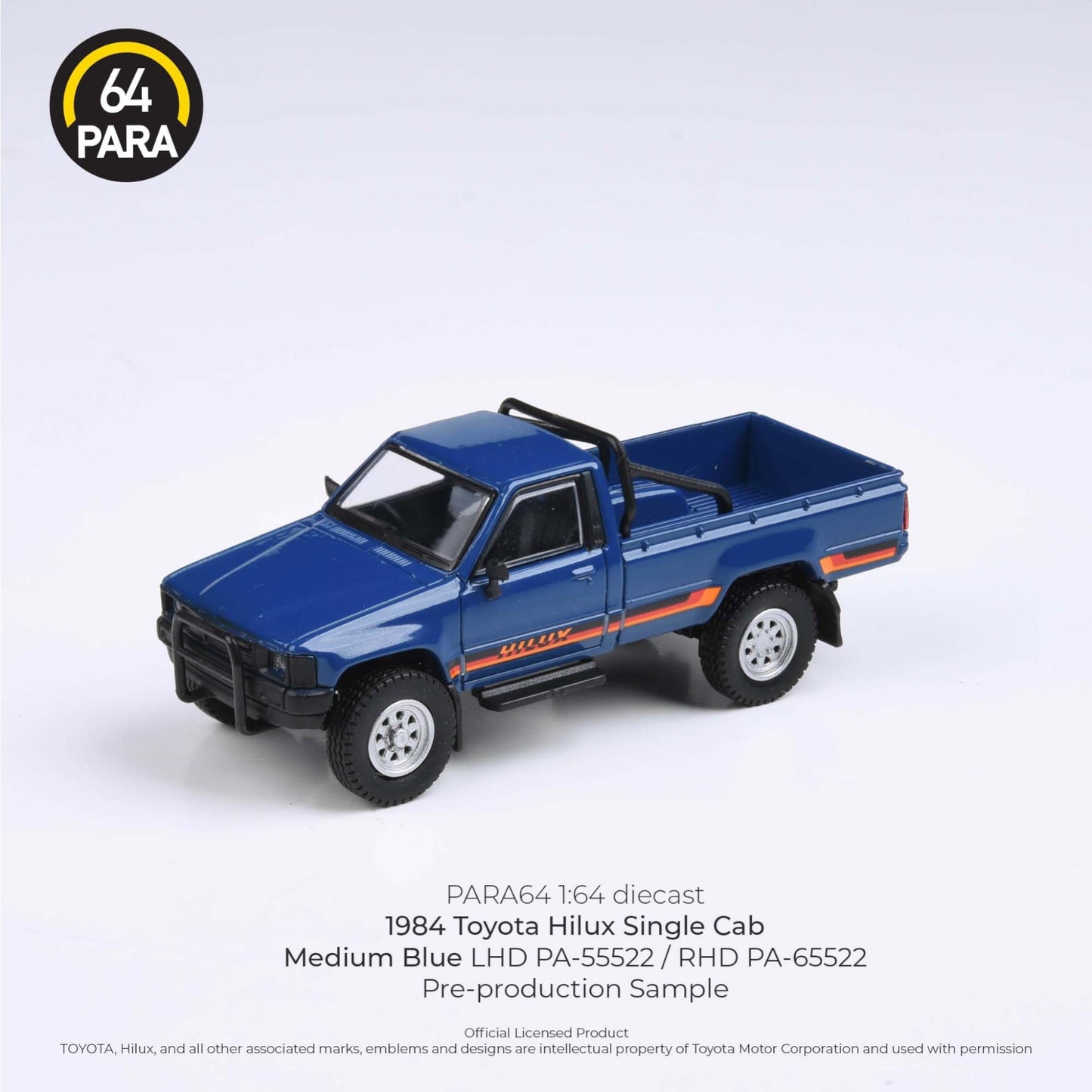 PARA64 - 1984 Toyota Hilux Single Cab - Medium Blue - PA-55522 (LHD)