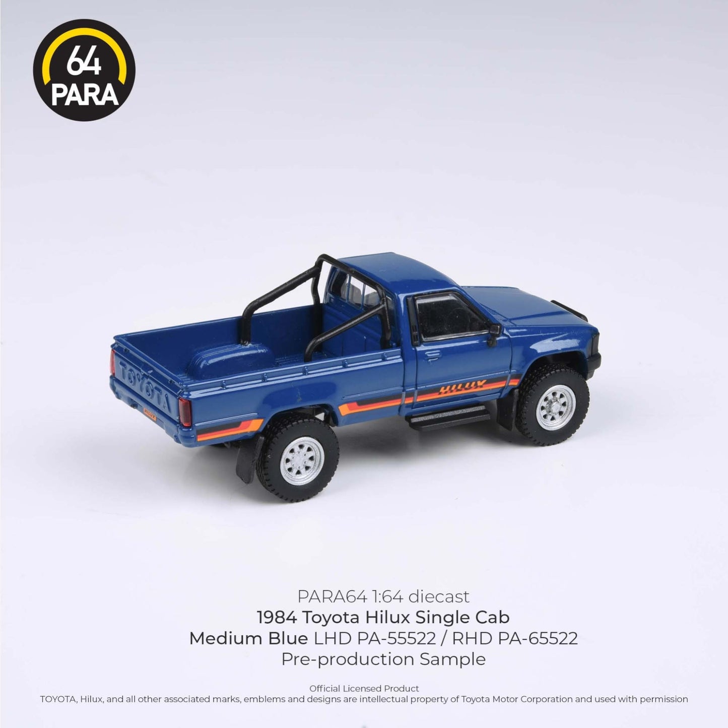 PARA64 - 1984 Toyota Hilux Single Cab - Medium Blue - PA-55522 (LHD)