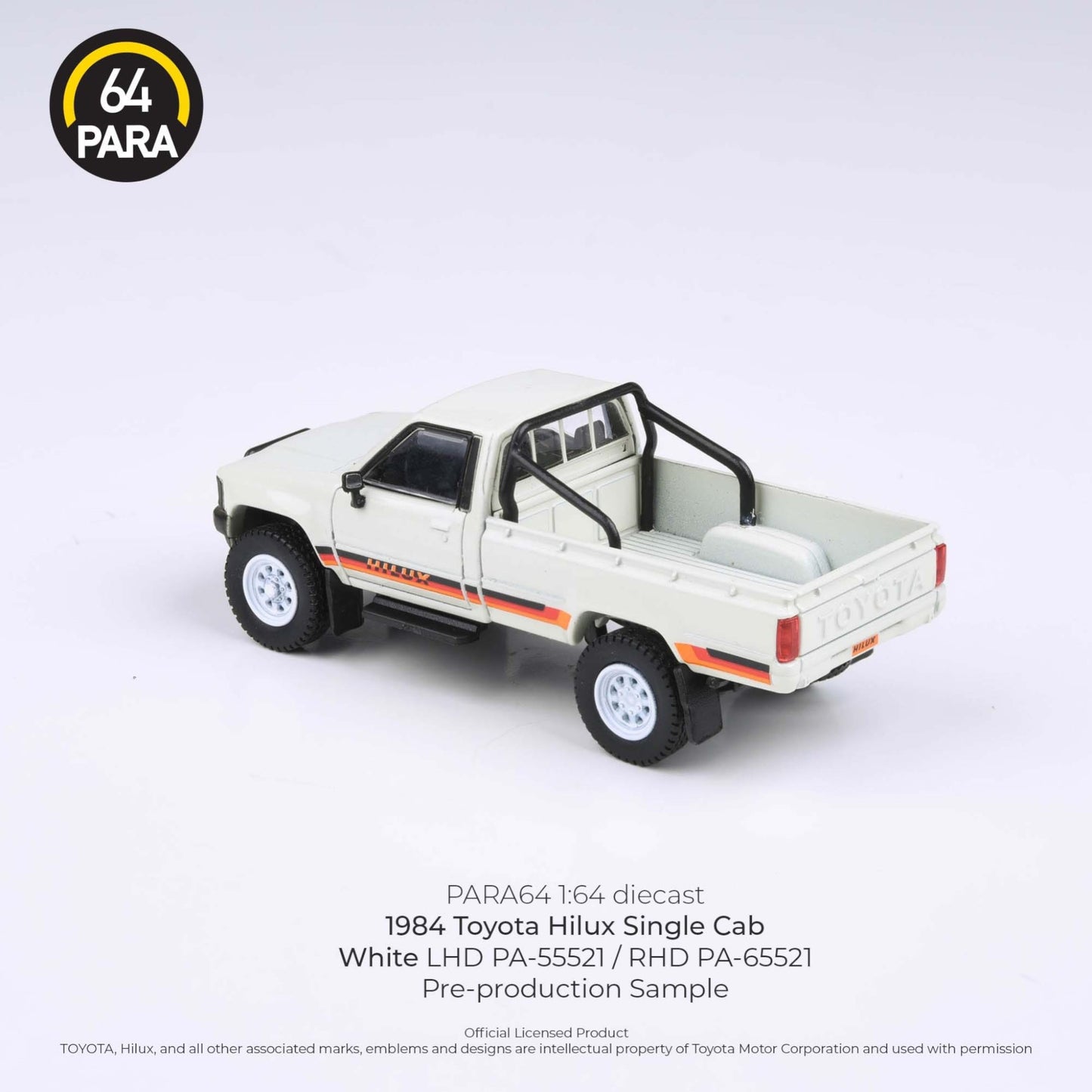 PARA64 - 1984 Toyota Hilux Single Cab - White - PA-55521 (LHD)