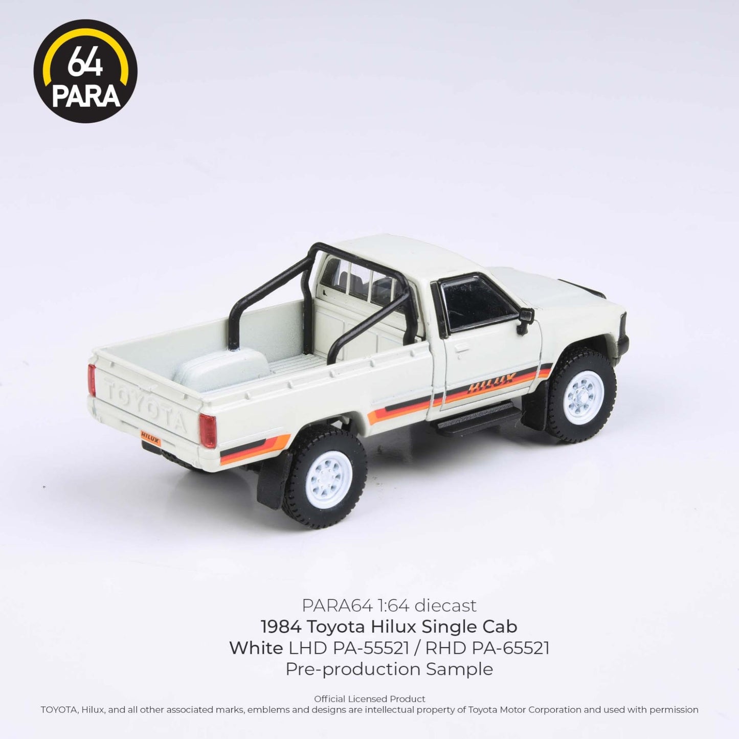 PARA64 - 1984 Toyota Hilux Single Cab - White - PA-55521 (LHD)