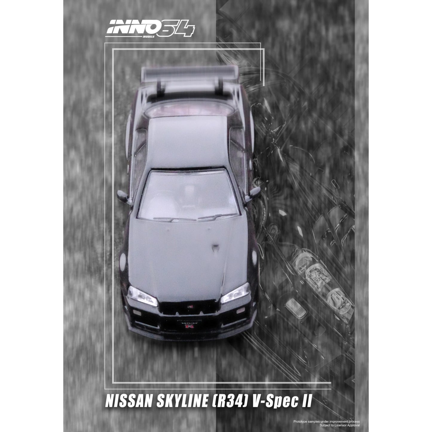 INNO64 - Nissan Skyline GT-R (R34) V-Spec II, black - 1:64 - IN64-R34-VSBLA