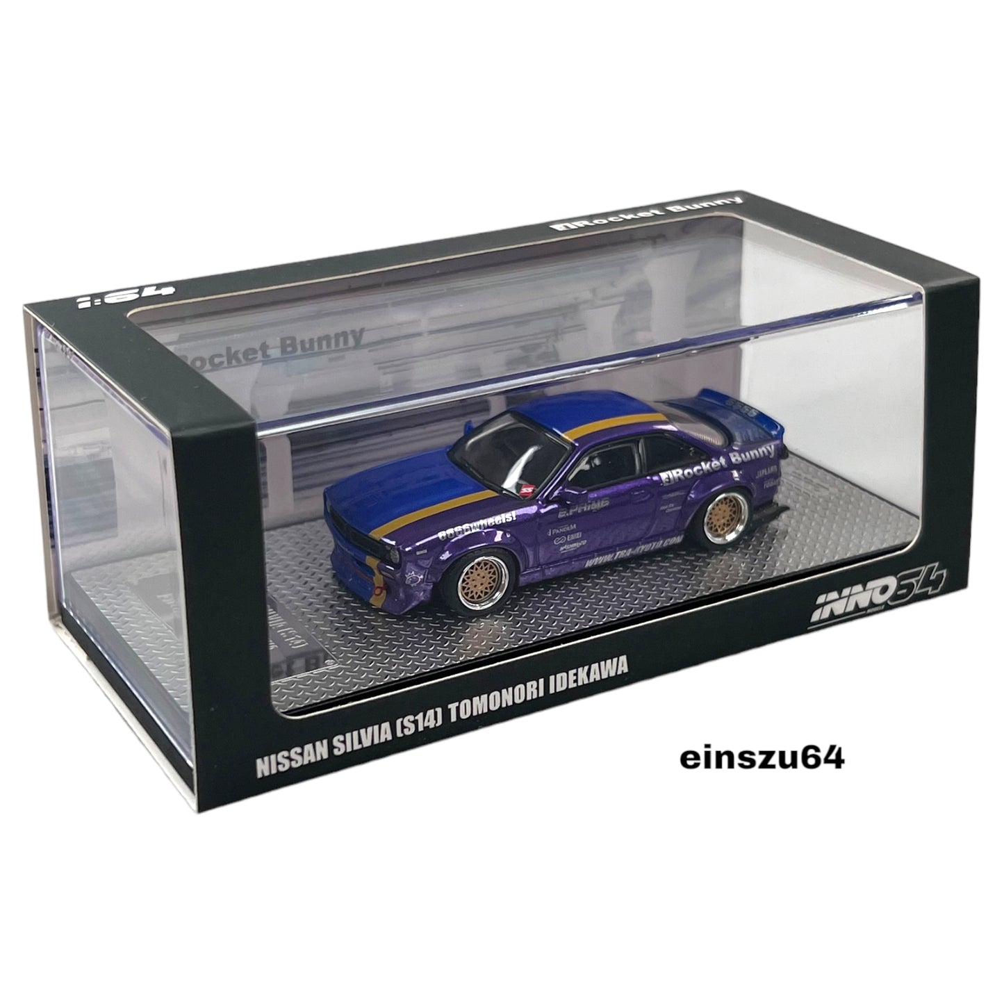 INNO64 - Nissan Silvia S14 *Rocket Bunny Boss* Tomonori Idekawa, blue/purple - 1:64 - IN64-S14B-TOMOSAN