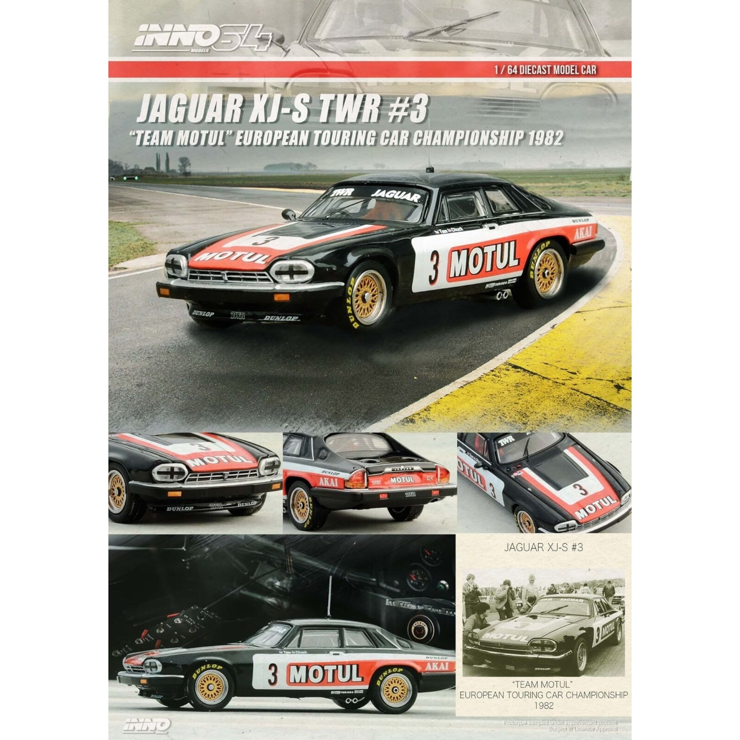 INNO64 - 1982 Jaguar XJ-S TWR #3 *Team Motul* - 1:64 - IN64-XJS-TWR3