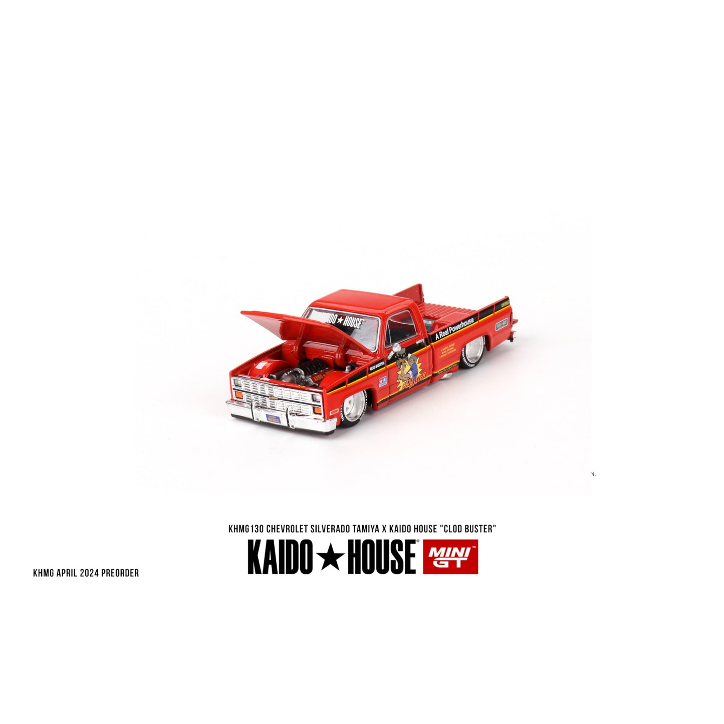 Mini GT Kaido House - Pre-Order - Chevrolet Silverado TAMIYA x KAIDO HOUSE "Clod Buster" - KHMG130 - 1:64